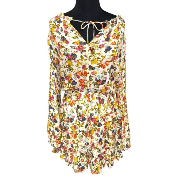 Jessica Simpson Dresses & Skirts - Jessica Simpson Bohemian Whimsical Floral Peasant Mini Summer Dress M